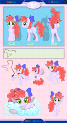 Size: 6751x12301 | Tagged: safe, artist:kyoshyu, imported from derpibooru, oc, oc only, oc:arianna, pegasus, pony, absurd resolution, bow, butt, cloud, female, hair bow, mare, plot, reference sheet, solo, whip