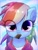 Size: 768x1024 | Tagged: safe, artist:namaenonaipony, imported from derpibooru, rainbow dash, pegasus, pony, bust, chocolate, clothes, cute, dashabetes, female, food, hoodie, looking at you, mare, mouth hold, solo, sparkly eyes