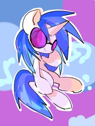 Size: 768x1024 | Tagged: safe, artist:pnpn_721, imported from derpibooru, dj pon-3, vinyl scratch, pony, unicorn, smiling, solo