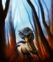 Size: 4662x5368 | Tagged: safe, artist:seven9988, imported from derpibooru, oc, oc only, pony, unicorn, forest, painting, solo