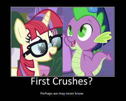 Size: 1099x880 | Tagged: safe, artist:thejboy88, edit, edited screencap, imported from derpibooru, screencap, moondancer, spike, amending fences, demotivational poster, meme