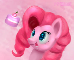 Size: 3508x2873 | Tagged: safe, artist:cxynbl, imported from derpibooru, pinkie pie, earth pony, pony, cake, food, solo