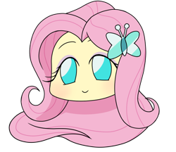 Size: 740x640 | Tagged: safe, alternate version, artist:batipin, imported from derpibooru, part of a set, fluttershy, equestria girls, blushing, hairpin, head only, simple background, solo, transparent background
