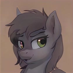 Size: 1024x1024 | Tagged: safe, artist:thisponydoesnotexist, imported from derpibooru, pony, ai content, ai generated, beige background, generator:thisponydoesnotexist, neural network, simple background, solo