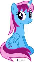 Size: 4000x7245 | Tagged: safe, artist:parclytaxel, imported from derpibooru, oc, oc only, oc:parcly taxel, alicorn, pony, .svg available, absurd resolution, female, mare, simple background, sitting, smiling, solo, transparent background, vector
