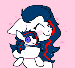 Size: 525x474 | Tagged: safe, oc, oc only, oc:nasapone, cute, ethereal mane, hug, plushie, solo, starry mane