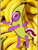 Size: 1717x2289 | Tagged: safe, artist:djmatinext, imported from derpibooru, oc, oc only, oc:lavender sound, pegasus, pony, 1000 hours in ms paint, anatomically incorrect, banana, banana costume, banana suit, bipedal, clothes, costume, dancing, ear piercing, earring, female, food, food costume, jewelry, learning to draw, looking at you, photo, piercing, purple, red eyes, smiling, smiling at you, standing, wings