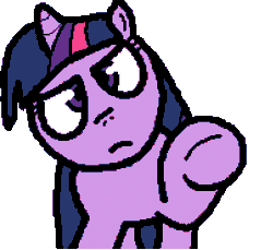 Size: 403x369 | Tagged: safe, artist:pokehidden, imported from derpibooru, twilight sparkle, pony, unicorn, banned from equestria daily, animated, blinking, cute, explicit source, looking at you, oops, oops my bad, open mouth, pixel art, simple background, smiling, solo, sprite, talking, talking to viewer, transparent background, unicorn twilight