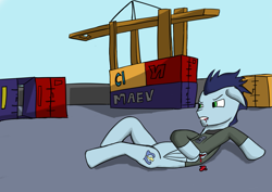 Size: 1681x1189 | Tagged: safe, artist:yo tengo, imported from derpibooru, soarin', pegasus, pony, solo