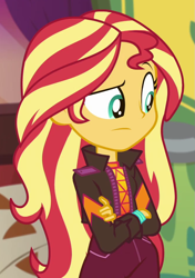 Size: 665x942 | Tagged: safe, imported from derpibooru, screencap, sunset shimmer, equestria girls, equestria girls series, sunset's backstage pass!, spoiler:eqg series (season 2), cropped, solo