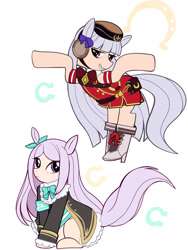 Size: 900x1200 | Tagged: safe, artist:minjyulv9, imported from derpibooru, pony, anime, clothes, gold ship, mejiro mcqueen, ponified, solo, uma musume pretty derby