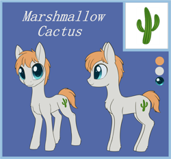 Size: 2018x1871 | Tagged: safe, artist:dusthiel, imported from derpibooru, oc, oc only, oc:marshmallow cactus, earth pony, pony, male, reference sheet, solo, stallion