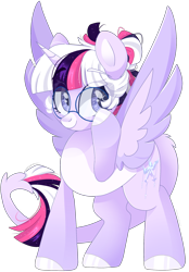 Size: 1755x2517 | Tagged: safe, artist:cinnamontee, imported from derpibooru, oc, oc only, oc:mystic mysteries, alicorn, pony, female, glasses, mare, simple background, solo, transparent background