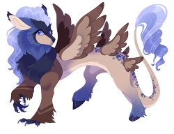 Size: 6900x5300 | Tagged: safe, artist:gigason, imported from derpibooru, draconequus, hybrid, absurd resolution, interspecies offspring, offspring, parent:discord, parent:princess luna, parents:lunacord, simple background, solo, transparent background, two toned wings, wings
