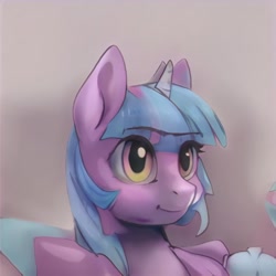 Size: 1024x1024 | Tagged: safe, artist:thisponydoesnotexist, imported from derpibooru, alicorn, pony, ai content, ai generated, generator:thisponydoesnotexist, neural network, solo