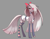 Size: 2561x1989 | Tagged: safe, artist:1an1, imported from derpibooru, demon, demon pony, earth pony, moth, mothpony, pony, bow, clothes, female, hazbin hotel, mare, mismatched socks, missing eye, moth demon, one eyed, ponified, socks, solo, stockings, striped socks, striped stockings, thigh highs, vaggie