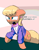 Size: 2193x2800 | Tagged: safe, artist:vultraz, ms. harshwhinny, earth pony, angry, cutie mark, drawthread, female, plumbers don't wear ties, solo, speech bubble, vulgar, yelling