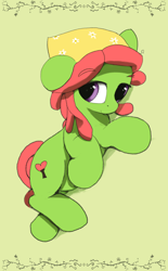 Size: 2020x3257 | Tagged: safe, artist:vultraz, tree hugger, earth pony, pony, cutie mark, looking at you, lying down, prone, simple background, solo