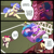 Size: 3000x3000 | Tagged: safe, artist:vultraz, izzy moonbow, sapphire shores, songbird serenade, tennis match, earth pony, pegasus, my little pony: the movie, bowtie, cartoon violence, clothes, comic, cutie mark, dialogue, drawthread, female, g5, gritted teeth, izzy's tennis ball, looking at you, mouth hold, screaming, skirt, speech bubble, speed lines, sports, tennis, tennis racket, text, whack, worried