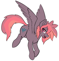 Size: 1280x1309 | Tagged: safe, artist:korenav, oc, oc only, oc:sweep slick, pegasus, pony, female, flying, hair over one eye, looking at you, mare, open mouth, pegasus oc, simple background, solo, spread wings, transparent background, wings