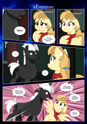 Size: 3259x4607 | Tagged: safe, artist:estories, imported from derpibooru, golden crust, millie, oc, oc only, oc:alice goldenfeather, oc:curly mane, oc:möbius, oc:wildheart, pegasus, pony, unicorn, comic:nevermore, angry, comic, horn, pegasus oc, rage, speech bubble, unicorn oc, wings