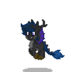 Size: 288x292 | Tagged: safe, artist:kittykat, imported from derpibooru, oc, oc only, oc:abstract empathy, dragon, pony, pony town, animated, solo