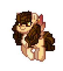 Size: 283x320 | Tagged: safe, artist:maryhoovesfield, imported from derpibooru, oc, oc only, pegasus, pony, pony town, animated, blushing, ear piercing, earring, eyes closed, female, flying, gif, jewelry, mare, open mouth, pegasus oc, piercing, pixel art, simple background, smiling, solo, transparent background, wings