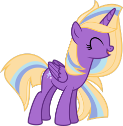 Size: 4000x4082 | Tagged: safe, artist:melisareb, imported from derpibooru, oc, oc only, oc:shooting star, oc:shooting star sentry, alicorn, pony, absurd resolution, eyes closed, female, inkscape, mare, simple background, solo, transparent background, vector