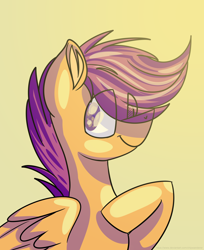 Size: 2860x3500 | Tagged: safe, artist:chipwanderer, imported from derpibooru, scootaloo, pegasus, pony, female, filly, gradient background, high res, solo, wings