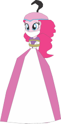 Size: 518x1045 | Tagged: safe, artist:caido58, imported from derpibooru, pinkie pie, human, equestria girls, 1000 hours in ms paint, arm behind back, bondage, bound and gagged, cloth gag, gag, humanized, simple background, solo, tied up, transparent background