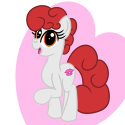 Size: 1200x1200 | Tagged: safe, artist:dafiltafish, imported from derpibooru, oc, oc only, oc:clair, earth pony, pony, female, heart, mare, simple background, solo