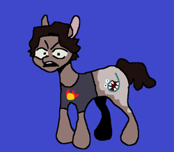 Size: 616x540 | Tagged: safe, artist:cottagerammy, imported from derpibooru, oc, oc only, earth pony, pony, colt, jerma985, looking at you, male, ponified, simple background, solo