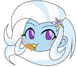 Size: 740x640 | Tagged: safe, alternate version, artist:batipin, imported from derpibooru, part of a set, trixie, equestria girls, crackers, food, head only, peanut butter, peanut butter crackers, simple background, solo, that human sure does love peanut butter crackers, transparent background