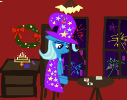 Size: 1280x1007 | Tagged: safe, artist:selfdestruct2, imported from derpibooru, trixie, christmas, hanukkah, holiday, new year