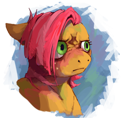 Size: 1608x1559 | Tagged: safe, artist:baccizoof, imported from derpibooru, babs seed, earth pony, pony, simple background, solo, transparent background