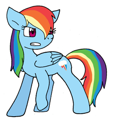 Size: 850x871 | Tagged: safe, artist:cmara, imported from derpibooru, rainbow dash, pegasus, pony, angry, female, gritted teeth, mare, raised hoof, simple background, solo, white background