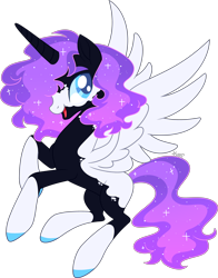 Size: 4088x5205 | Tagged: safe, artist:kurosawakuro, imported from derpibooru, oc, oc only, alicorn, pony, absurd resolution, base used, female, magical lesbian spawn, mare, offspring, parent:princess luna, parent:rarity, parents:rariluna, simple background, solo, transparent background