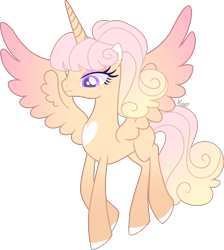 Size: 1668x1859 | Tagged: safe, artist:kurosawakuro, imported from derpibooru, oc, oc only, alicorn, pony, base used, female, magical lesbian spawn, mare, offspring, parent:fluttershy, parent:princess cadance, parents:flutterdance, simple background, solo, transparent background