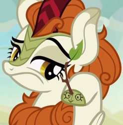 Size: 661x669 | Tagged: safe, imported from derpibooru, screencap, autumn blaze, kirin, pony, sounds of silence, cropped, solo