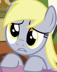 Size: 484x614 | Tagged: safe, imported from derpibooru, screencap, derpy hooves, pony, season 5, slice of life (episode), cute, derpabetes, sad, sadorable, solo