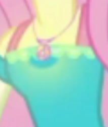 Size: 1920x2252 | Tagged: safe, imported from derpibooru, screencap, fluttershy, equestria girls, equestria girls series, stressed in show, stressed in show: fluttershy, spoiler:eqg series (season 2), boobshot, breasts, cropped, female, geode of fauna, jewelry, magical geodes, necklace, pictures of chests, solo
