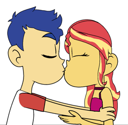 Size: 945x923 | Tagged: safe, artist:luci2004, imported from derpibooru, flash sentry, sunset shimmer, equestria girls, equestria girls series, spring breakdown, spoiler:eqg series (season 2), crossover, female, flashimmer, kissing, male, shipping, star vs the forces of evil, straight