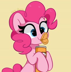 Size: 4018x4096 | Tagged: safe, artist:kittyrosie, imported from derpibooru, pinkie pie, bird, earth pony, pony, chips, cute, diapinkes, duckface, female, food, mare, potato chips, pringles, silly, silly pony, simple background, solo