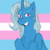 Size: 640x640 | Tagged: safe, artist:trixielulawoof, imported from derpibooru, trixie, pony, unicorn, female, pride, pride flag, solo, trans female, trans trixie, transgender, transgender pride flag