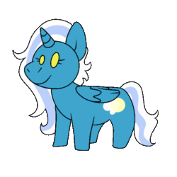 Size: 500x500 | Tagged: safe, alternate version, artist:magnetthemutt, imported from derpibooru, oc, oc:fleurbelle, alicorn, alicorn oc, animated, female, gif, horn, mare, simple background, transparent background, wings, yellow eyes