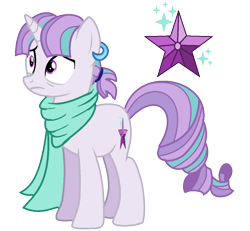 Size: 1080x996 | Tagged: safe, artist:princess-kitsune-tsu, artist:venomous-cookietwt, imported from derpibooru, oc, oc only, pony, unicorn, base used, clothes, female, magical lesbian spawn, mare, offspring, parent:rarity, parent:starlight glimmer, parents:starity, scarf, simple background, solo, transparent background