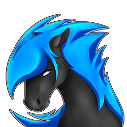 Size: 3000x3000 | Tagged: safe, artist:4clop, imported from derpibooru, oc, oc only, oc:blackout, bust, head, looking at you, smiling, smiling at you