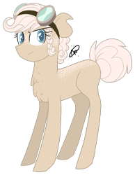 Size: 1156x1493 | Tagged: safe, artist:gallantserver, imported from derpibooru, oc, oc only, oc:wheatie, earth pony, pony, female, mare, offspring, parent:doctor whooves, parent:pinkie pie, parents:doctorpie, simple background, solo, transparent background