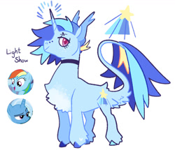 Size: 1280x1100 | Tagged: safe, artist:babypaste, artist:goatpaste, imported from derpibooru, rainbow dash, trixie, oc, female, lesbian, magical lesbian spawn, offspring, parent:rainbow dash, parent:trixie, parents:trixdash, shipping, trixdash