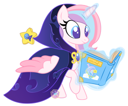 Size: 2000x1658 | Tagged: safe, artist:lovinglypromise, imported from derpibooru, oc, oc only, oc:lullaby star, alicorn, pony, book, female, magic, mare, simple background, solo, transparent background